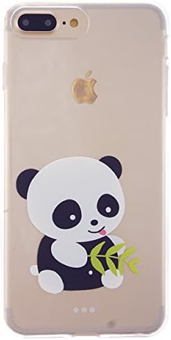 CaseBee - Lovely Panda Soft Clear TPU iPhone 7 (4.7) Case ( Foodie Panda Enjoying Bamboo)