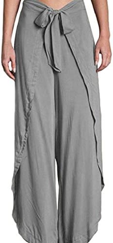 Yayu Women Pants, Fashion Yoga Pants High Slit Layered Flowy Wideleg Lounge Palazzo Pants