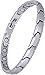 Smarter LifeStyle Elegant Titanium Magnetic Bracelet for Women - Adjustable Bracelet Length with Sizing Tool for Perfect Fit, Womens Magnetic Bracelet (Silver)