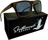 Real Bamboo Wood Sunglasses Men & Women -100% Polarized Lenses- Wooden Frame (Brown Bamboo - Black Lenses)