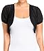 eVogues Sheer Cropped Short Sleeve Bolero Shrug