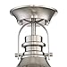 Possini Euro Design Verndale Industrial Ceiling Light Semi-Flush Mount Fixture Brushed Nickel Dome 11 3/4