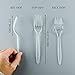 Plasticpro Clear Plastic Forks Disposable Cutlery Medium Weight Utensils 50 Count
