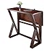 Winsome Wood Harrington Drop Leaf High Table, Antique Walnut
