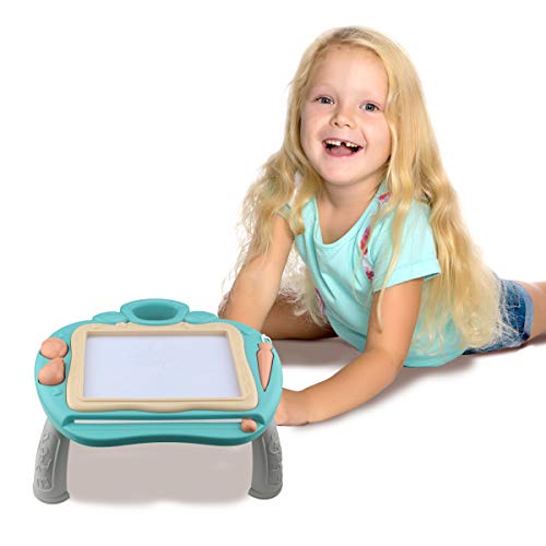 Magnetic Drawing Board Toy 12.9x9.8in Doodles Sketch Erasable Writing Pad Drawing Tablet Toys with 4 Removable Legs for 3+ Kids Toddler Boys Girls Birthday Gift (12.9x9.8- Fruit)