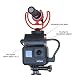 ANLASSER Microphone Mount for GoPro Hero 7, 6, 5 and Housing for Mic Adapter, Works with Original GoPro Case with Universal Cold Shoe Adapter