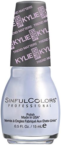 SinfulColors Kylie Jenner Trend MATTErs Collection Pure Velvet Mattes, Kurtsey (Pale Blue Pearl) 0.5 oz