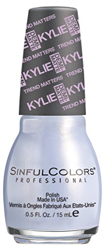 SinfulColors Kylie Jenner Trend MATTErs Collection Pure Velvet Mattes, Kurtsey (Pale Blue Pearl) 0.5 oz