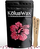 Hard Wax Beans for Painless Hair Removal (All In One Body Formula) Our Versatile Pink Best Loved by KoluaWax for Face, Bikini, Legs, Underarm, Back, Chest. Large Refill Pearl Beads for Wax Warmer Kit.