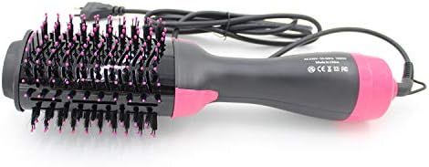 Brookfendi 2 in 1 Multifunctional Hair Dryer Volumizer Rotating Hot Hair Brush Curler Roller Rotate Styler Comb Styling Curling Iron black