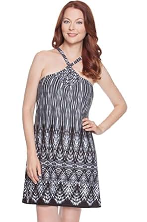 Dotti Tie Dye Festival High Neck Dress Size S Black/White at Amazon ...