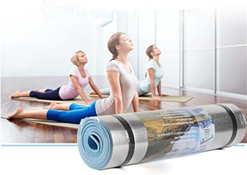 Covermason Aluminum Film Moisture-Proof Yoga Mat Extremely Comfortable Non Slip Extra Long 6mm Thick SGS Certified Eco Friendly For Home Exercise Pilates Fitness Gym Workout Sport