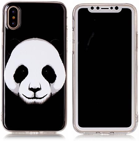 iPhone X Case, Gefee Panda Colorful Pattern Slim Scratch-Resistant TPU Gel Flexible Silicone Soft Case Cover for Apple iPhone X
