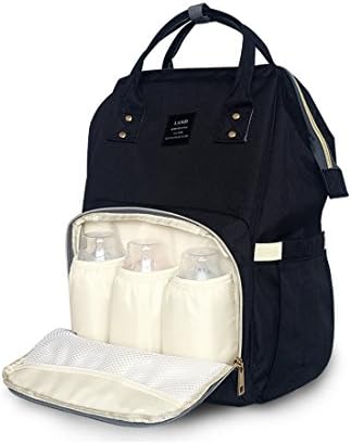 Diaper Backpack, Large Capacity Baby Bag, Multi-Function Travel Backpack Nappy Bags, Nursing Bag, Fashion Mummy, Roomy Waterproof for Baby Care, Stylish and Durable by QpenguinBabies (Black)