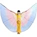 MUNAFIE Halloween Costumes Belly Dance Isis Wings for Children Kids Rainbow (With Sitcks and Bag)