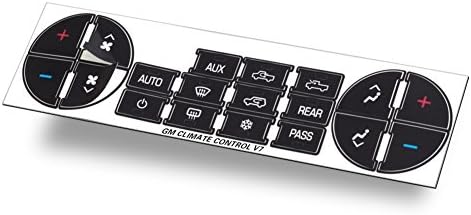Jelune AC Dash Button Repair Kit- For Select GM Vehicles - Repair Ruined Faded A/C Controls Stickers (GM)