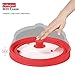 Bezrat Vented, Collapsible Microwave Plate Cover for Food, 12-inch, RED - Silicone and Glass Splatter Guard Lid - Fits Plates, Bowls and Meal Prep Containers up to 11.8 x 4 Inch