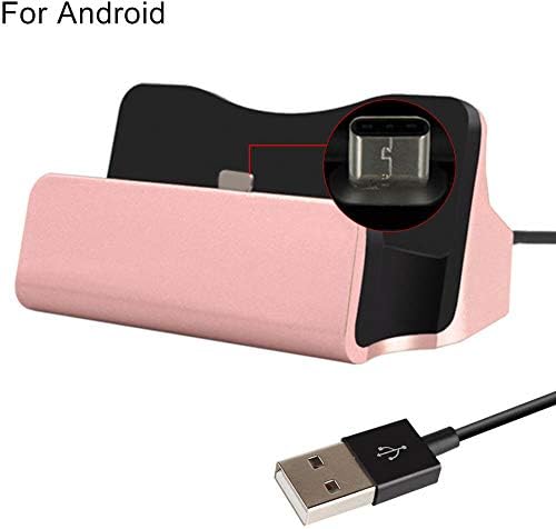 PTpodsm Car Cell Phone Holder,Portable Type C Sync USB Charging Dock Station Charger Stand for iPhone Android,for Car Live Stream Desk Bed