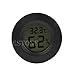Amrka Mini Indoor Outdoor LCD Hygrometer Humidity Thermometer Round Temperature Meter (Black)
