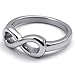 KONOV Stainless Steel Infinity Love Mens Womens Ring, Promise Engagement Wedding Band