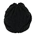 Warm Ribbed Cable Knit Winter Beanie Hat w/ Visor Brim, Snug Stretch Skully Cap