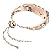 Wearlizer Compatible with Alta and Alta hr Bands for Women Bracelet Metal Silver Rose Gold Black Pink Metal Replacement Wrist Band Accessories Straps Bangle (Rose Gold)