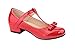 Anna Kate-5K Kids Low Heel ankle strap Bow T-Strap Mary-Jane Shinny PU