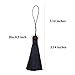 Makhry 8pcs 16cm/6.28 inches Cute Chunky Tassels Soft Elegant Handmade Silky Floss Tassels with 2.75 Inch Cord Loop and Chinese Knot for Woman Earrings, Jewelry Making, Souvenir, (multi)