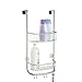 iDesign Forma Bathroom Over The Door Shower Caddy with Storage Baskets Shelves for Shampoo, Conditioner, Soap, Set of 1, Satin