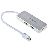 ABLEGRID® Premium Aluminum 2 USB 3.0 Port Type C Hub Sync Data 5Gbps Charger for Macbook