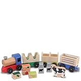 Toy Melissa & Doug Wooden Farm Train Toy Set One Size Multi Book