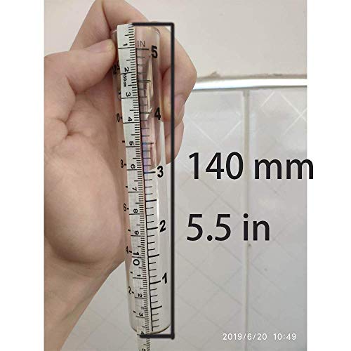 Bonlting 5'' Capacity Rain Gauge Glass Replacement Tube for Yard Garden Outdoor Home - Thumbnail 4