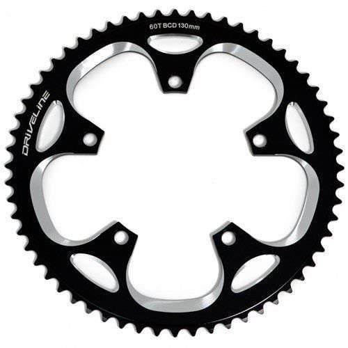 Driveline CNC 7075 Alloy 10/11 Speed Chainring 60T, BCD 130mm, Black , ST1352