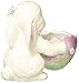 Cosmos 10596 Multicolored Fine Porcelain Decorative Bunny Tea Light Holder, 3-3/4-Inch