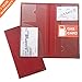 Document Holder for Car DMV Registration,Insurance,Auto Paperwork,Club Card Storage,Premium PU Red Leather Wallet Case for Automobile Truck SUV,Motorcycle Documents Organized in Glove Box and Console