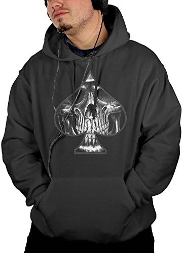 Men's Sweatshirt With Pocket - Ace Of Spades Skull