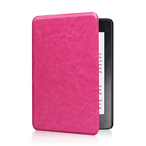 SCSVPN Case for 6'' Kindle 10th Generation 2019 Release(Model No.J9G29R) - Slim Premium PU Leather Smart Protection Cover with Hand Strap, Auto Sleep/Wake - NOT Fit Paperwhite or Oasis, Rosy Red