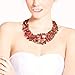 AeraVida Secret Autumn Flower Multi Stone Collar Necklace