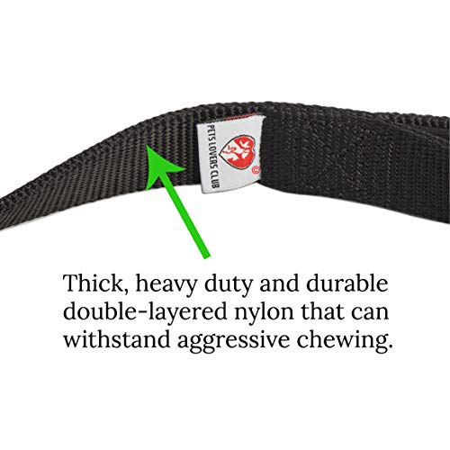 image for Dutchy Brand Pets Lovers Club Black Dog Leash - Sturdy Nylon Strap - P