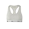 PUMA Damen Iconic Racerback BH 2er Pack, Größe:L;Farbe:Grey Melange (032)