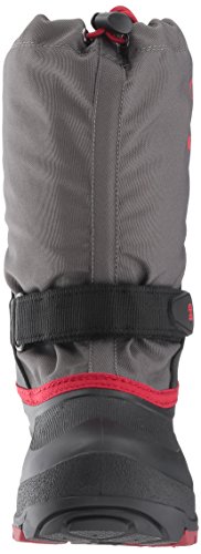 Kamik Boys' Waterbugwide Snow Boot, Charcoal/Red, 8 Wide US Toddler