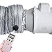 Hon&Guan 6'' Insulated Flexible Duct 4 FT Long, Gray Noise Reducer Hose Silencer for Inline Duct Fan of Air Conditioner HVAC Ventilation System.