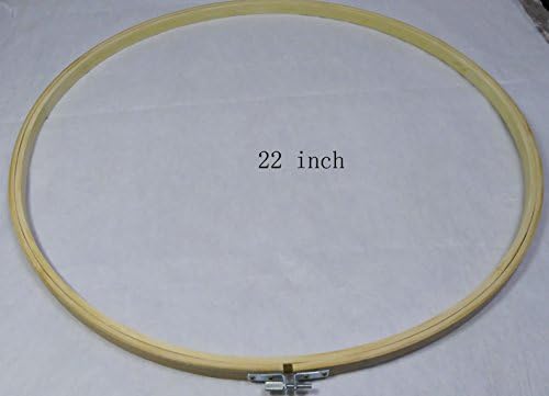 JiangQiao Embroidery Hoop Tambour Bamboo Circle Ring Round Frame for Cross Stitch DIY Craft (22 inch)