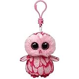 Ty beanie boos pinky-pink owl clip