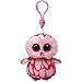 Ty beanie boos pinky-pink owl clip