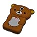 I Need 3D Cartoon Lazy Relax Bear Soft Silicone Case Cover for Samsung Galaxy S4 S Iv I9500 with 3D Stylus Pen (BROWN)