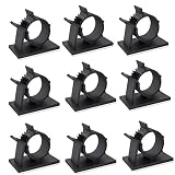 50 Pcs Black Clips Viaky Self Adhesive Backed Nylon Wire Adjustable Cable Clips Adhesive Cable Management Drop Wire Holder(50pcs-b)