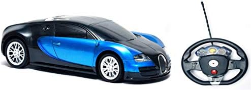 MWG Exports Co RC Cars for Children with Steering Wheel Remote Controller Included Rechargeable Battery + Charger (Blue)