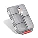 Pill Organizer for Purse, Pocket Pill Organizer, Supplements & Vitamins & Pills Holder Dispenser, Travel Planner Bussiness Trip Medication Container for Ten Compartments (Pocket Grey)