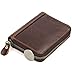 Edmen Thin Soft Leather Accordion Style Genuine Leather RFID Secured Card Case Wallet with Zipper
